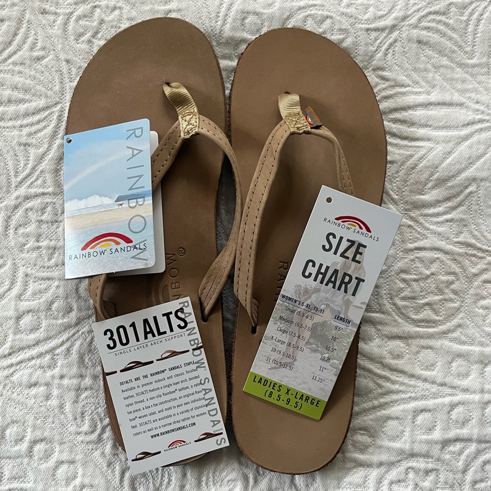 BRAND NEW Rainbows Flip Flops in Sierra Taupe
